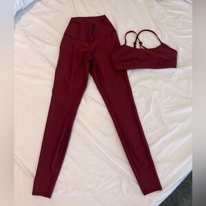 ALO Yoga Red High-Waisted Leggings